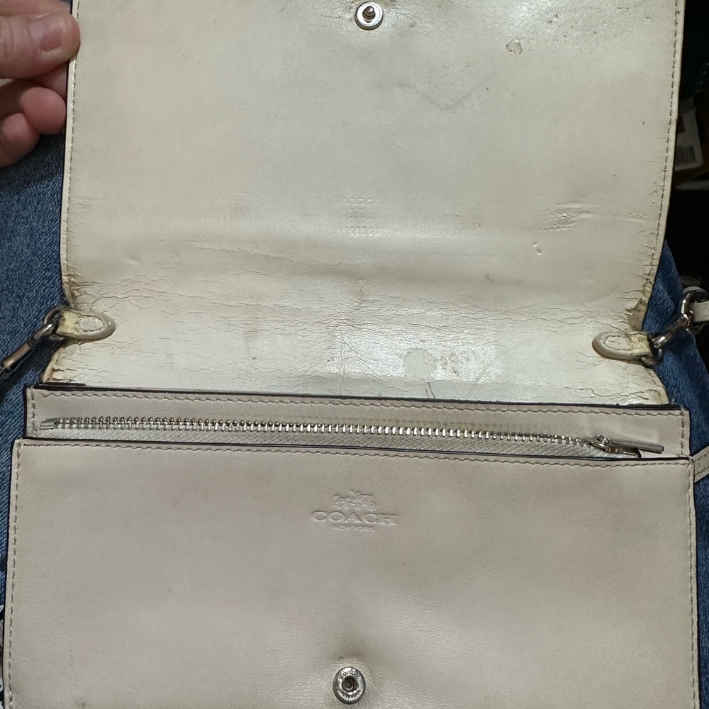Coach Cream and Black Crossbody Bag - Picture 4 of 6